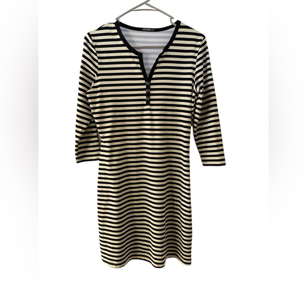 J. McLaughlin Stripped Dress Womens Size small